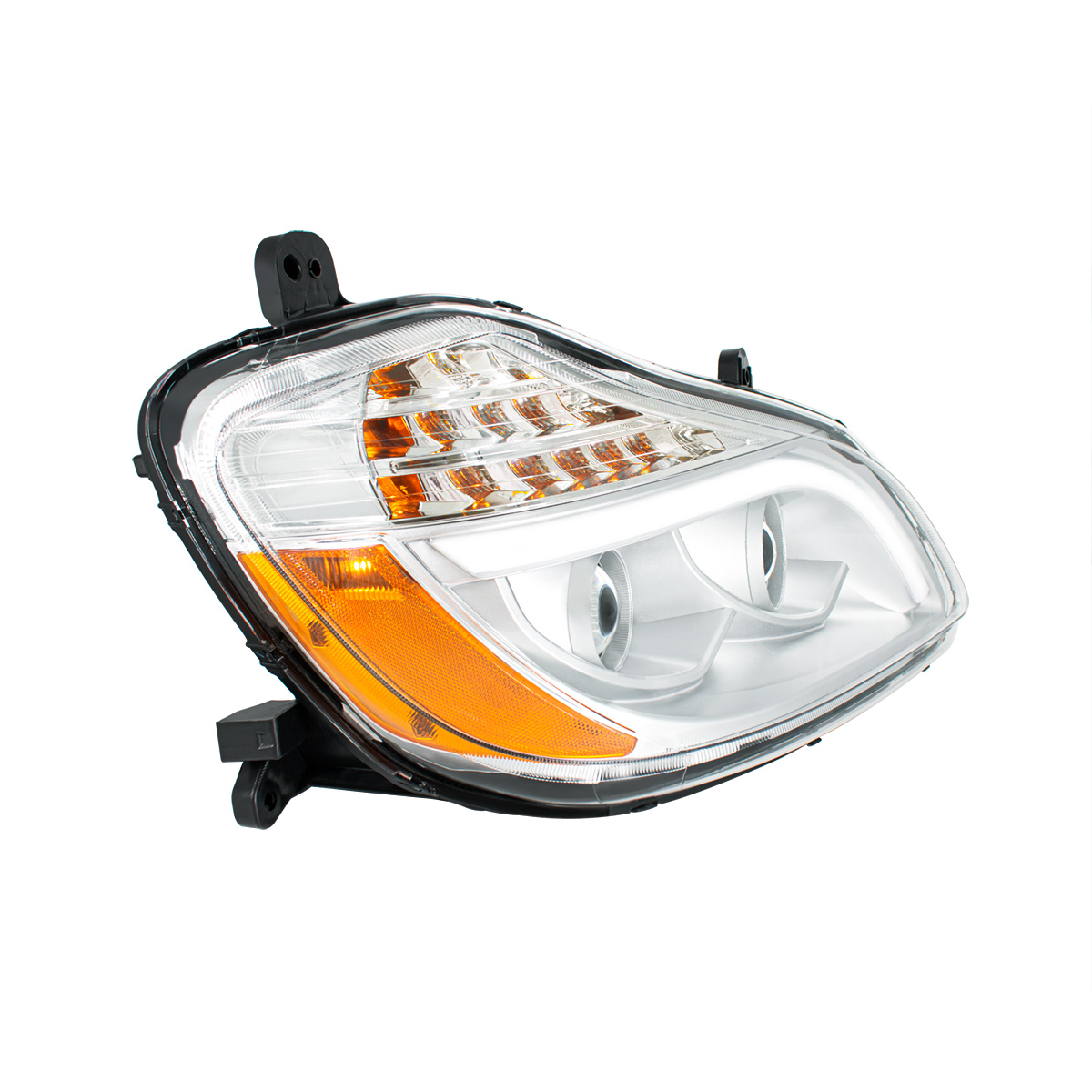 Chrome 8 LED Projection Headlight For 2013-2021 Kenworth T680-Passenger - Thumbnail 5