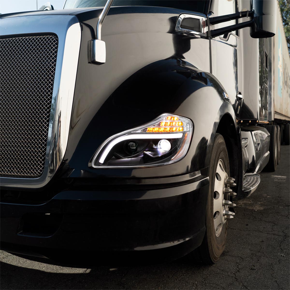 Blackout 8 LED Projection Headlight For 2013-2021 Kenworth T680-Driver - Thumbnail 8