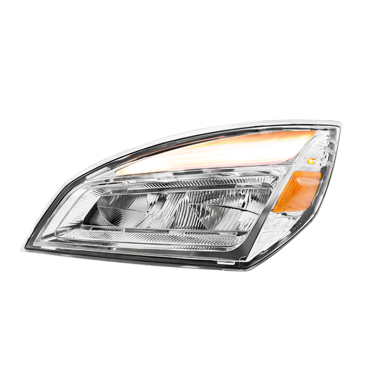 High Power Chrome LED Headlight For 2018-2024 Freightliner Cascadia-Driver - Thumbnail 2