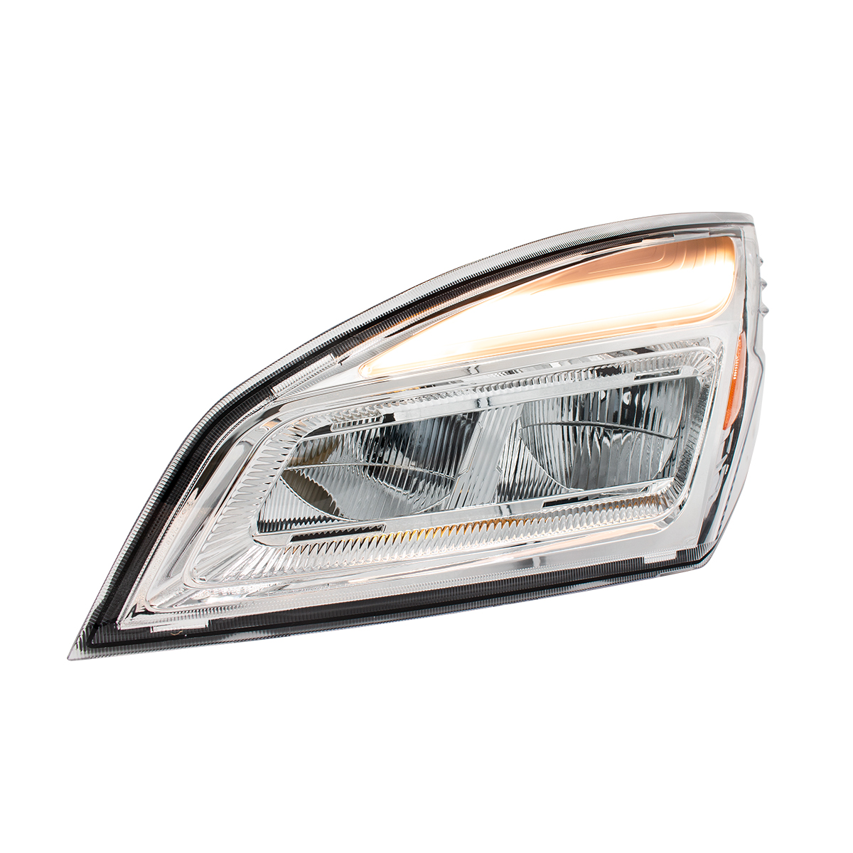 High Power Chrome LED Headlight For 2018-2024 Freightliner Cascadia-Driver - Thumbnail 4
