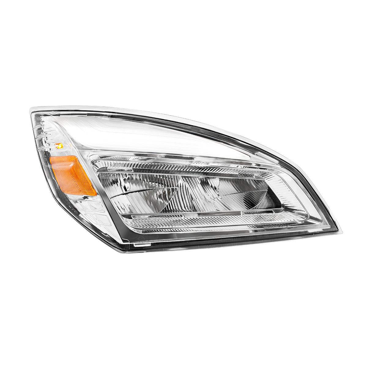 High Power Chrome LED Headlight For 2018-2024 Freightliner Cascadia-Passenger