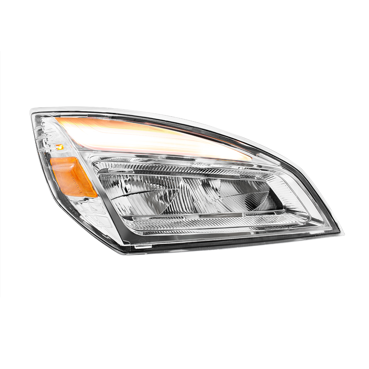 High Power Chrome LED Headlight For 2018-2024 Freightliner Cascadia-Passenger - Thumbnail 2