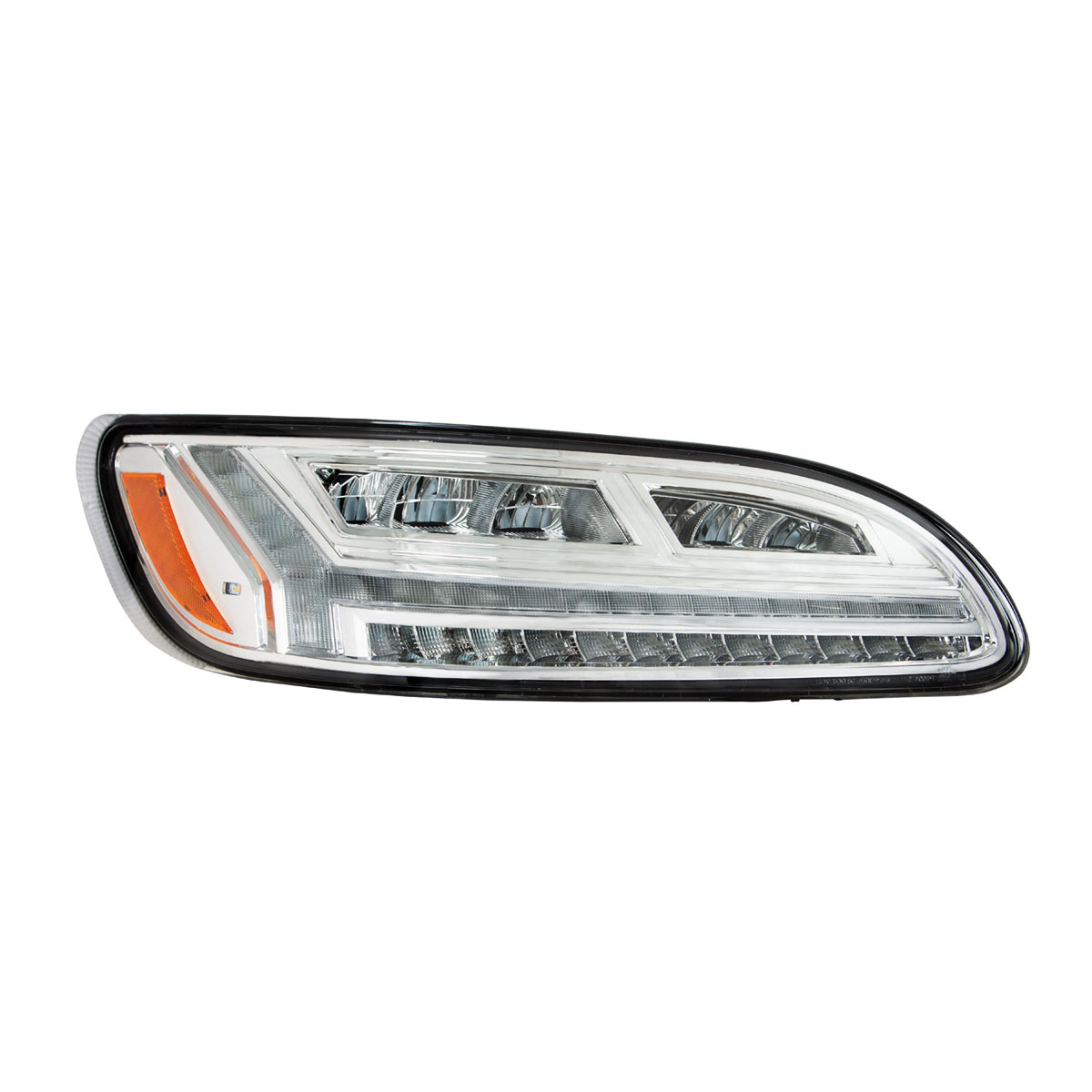Chrome 6 LED Headlight For Peterbilt 386 (2006-2016) & 387 (2000-2011)- Passenger - Thumbnail 2