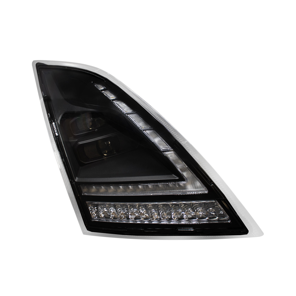 Blackout Full LED Headlight  With Switchable Sequential Turn Signal. 2018-2024 Volvo VNL-Passenger - Thumbnail 8