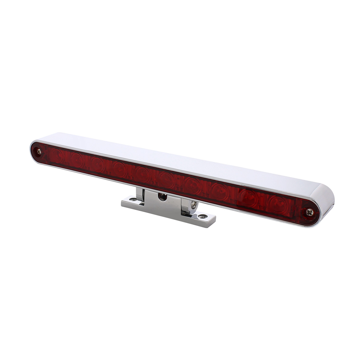10 LED Split Function 3rd Brake Light With Chrome Swivel Pedestal Base - Red LED/Red Lens - Thumbnail 8