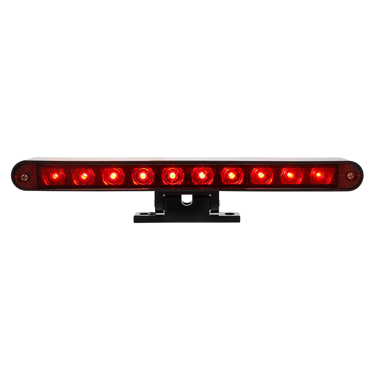 10 LED Split Function 3rd Brake Light With Black Swivel Pedestal Base - Red LED/Red Lens - Thumbnail 3