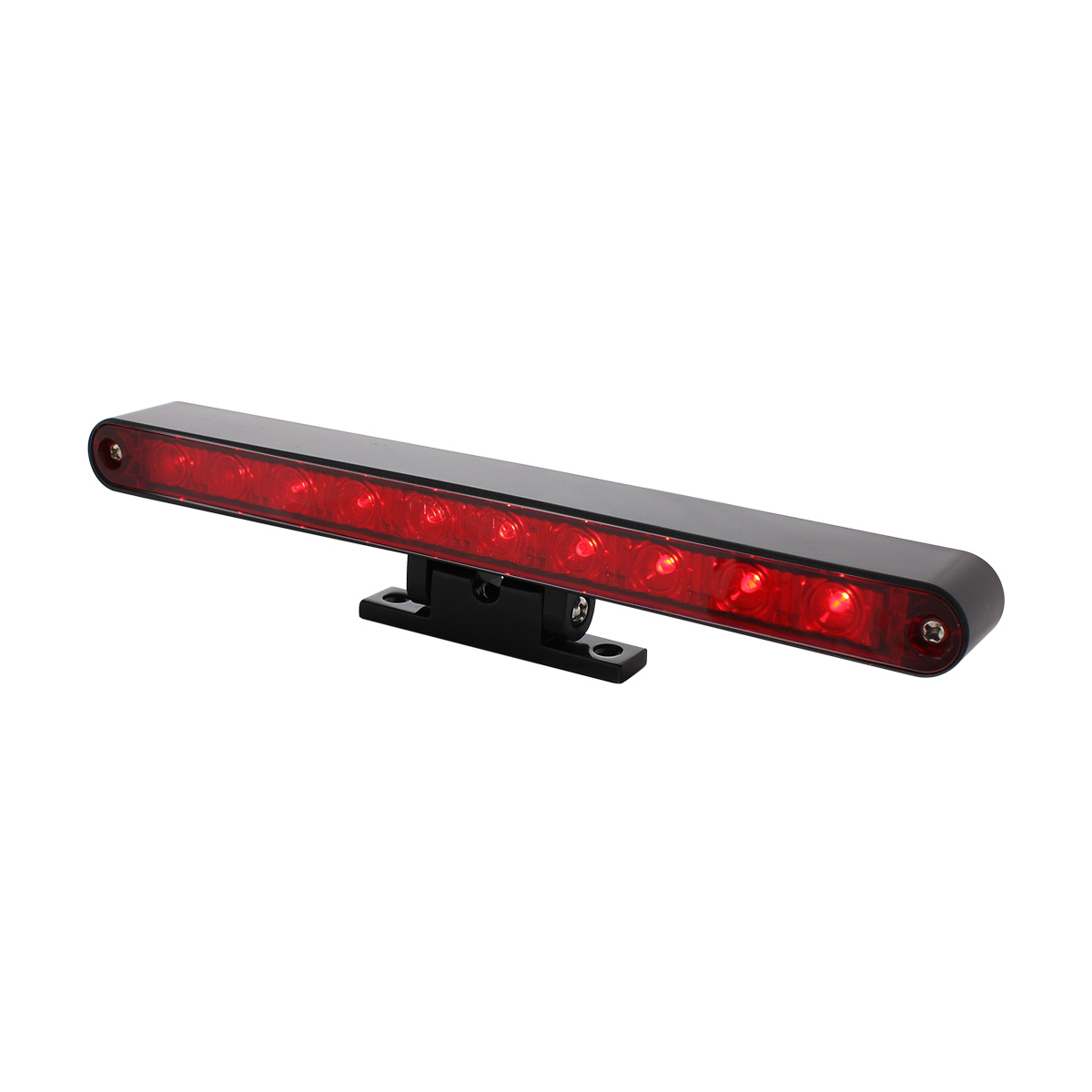 10 LED Split Function 3rd Brake Light With Black Swivel Pedestal Base - Red LED/Red Lens - Thumbnail 7