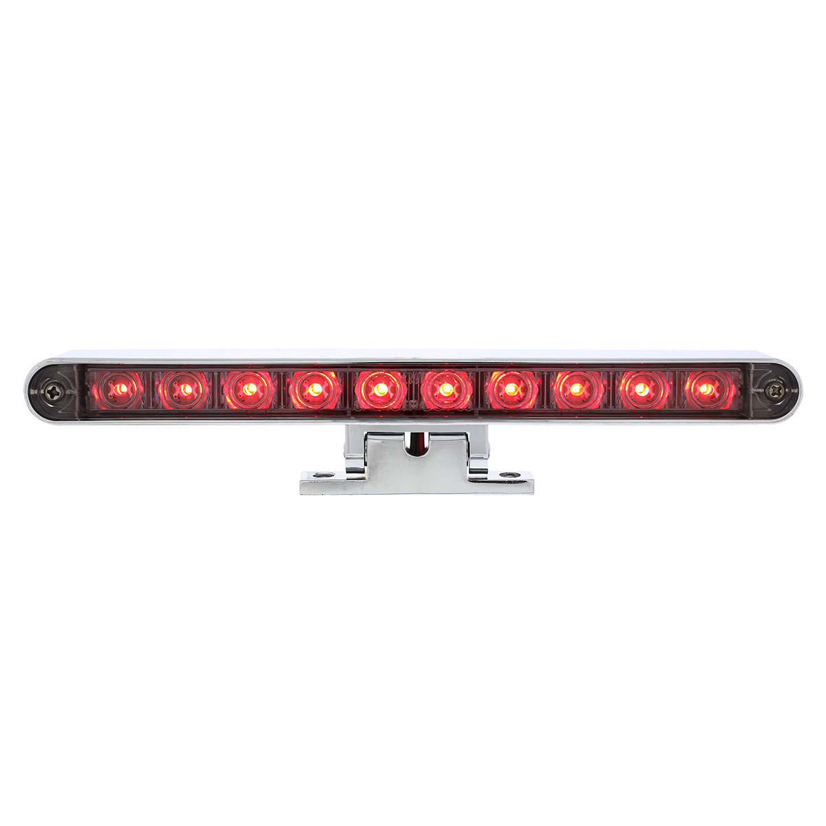 10 LED Dual Function 3rd Brake Light With Chrome Swivel Pedestal Base - Red LED/Clear Lens - Thumbnail 12