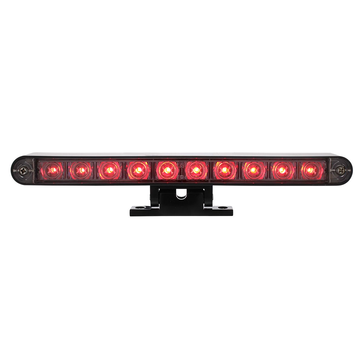 10 LED Dual Function 3rd Brake Light With Black Swivel Pedestal Base - Red LED/Clear Lens