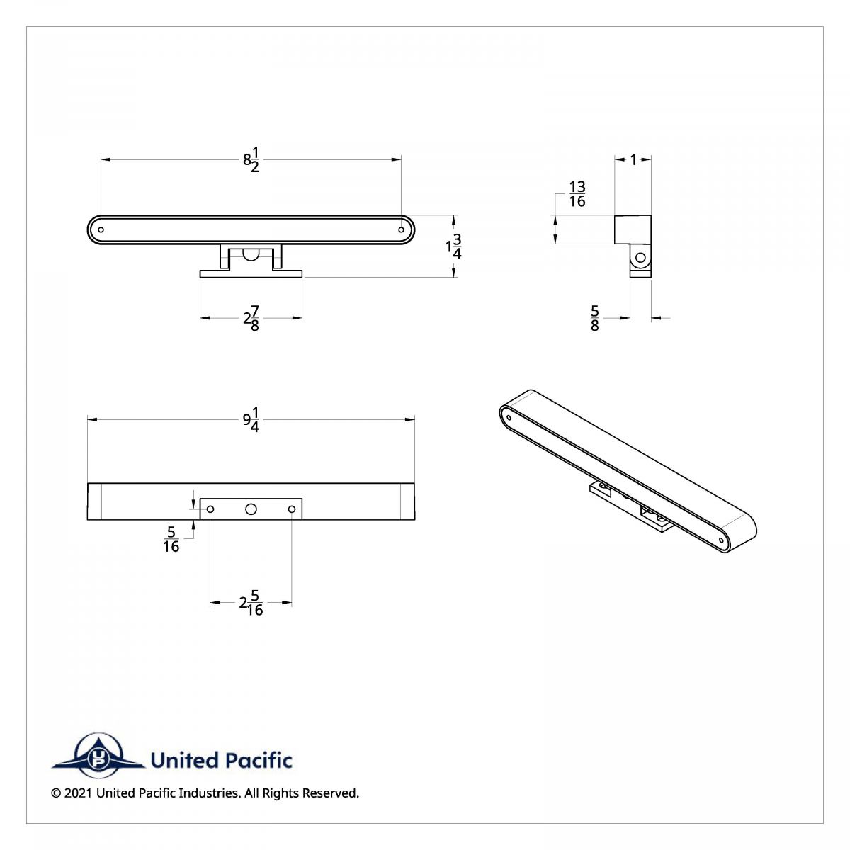 Chrome 10 LED Light Bar With 180 Degree Swivel Base - Dual Function White LED/Clear Lens - Thumbnail 10