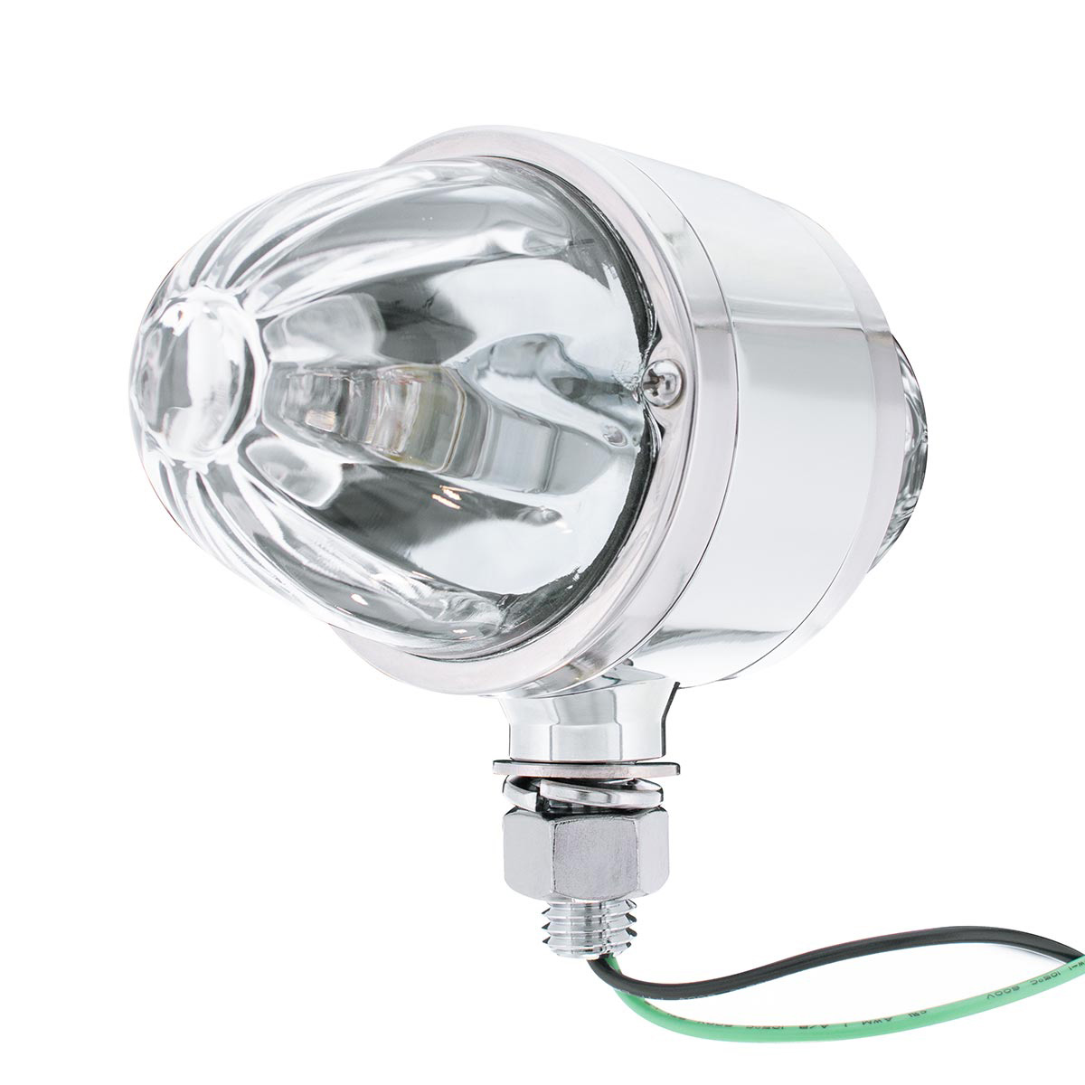 Chrome Double Face Housing With 2 Watermelon Glass Lens - Clear - Thumbnail 2