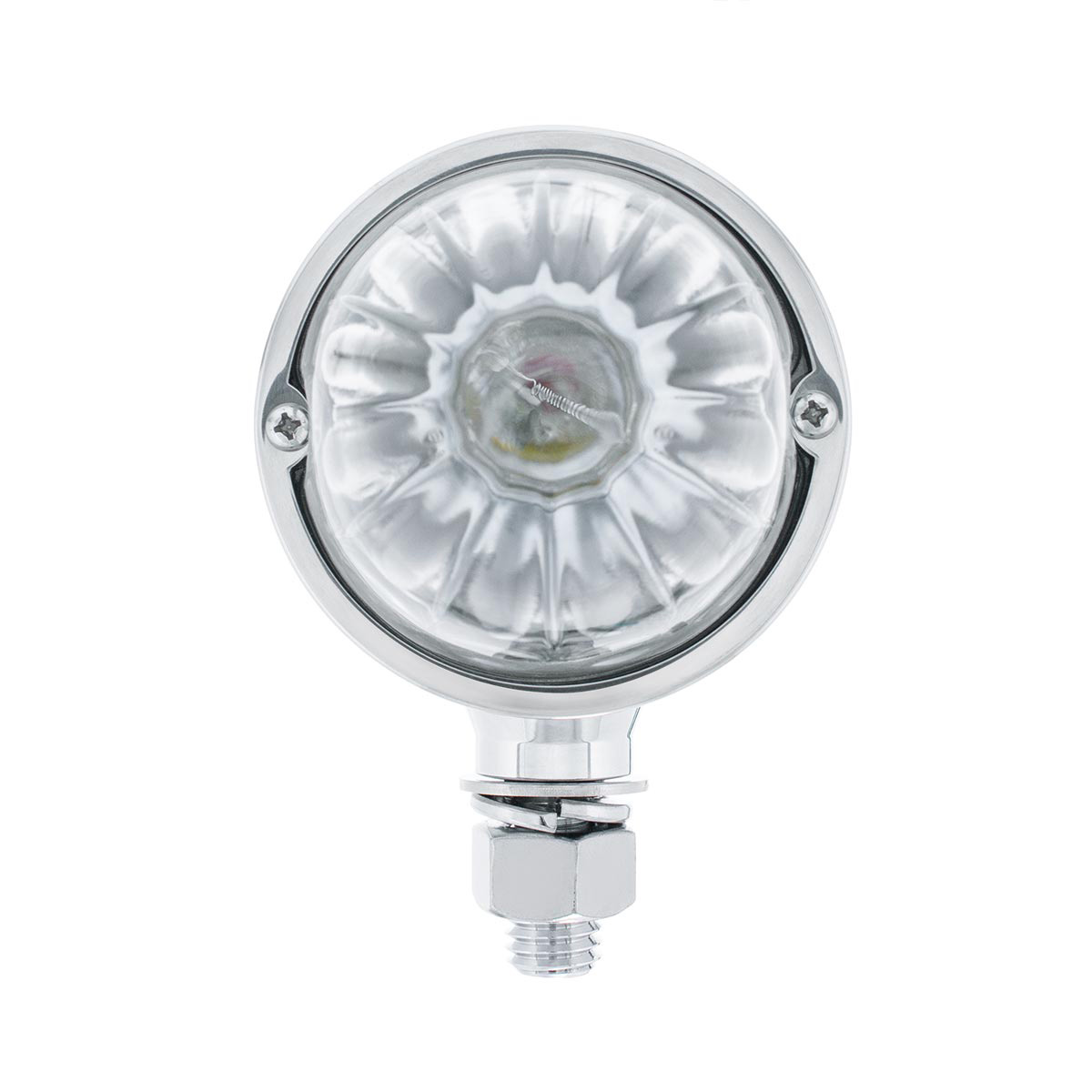 Chrome Double Face Housing With 2 Watermelon Glass Lens - Clear - Thumbnail 4