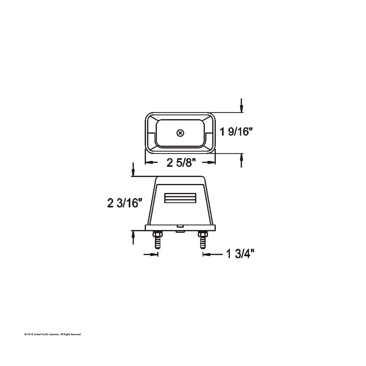 Gray Rectangular License Light - Thumbnail 4