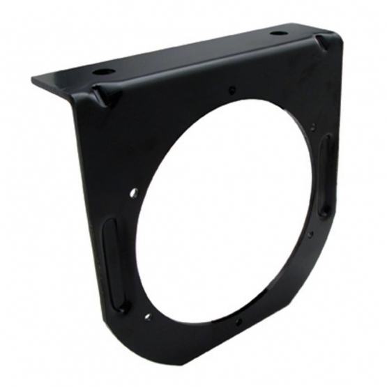 4" Black Light Bracket With Flange - 1 Cutout - Thumbnail 2