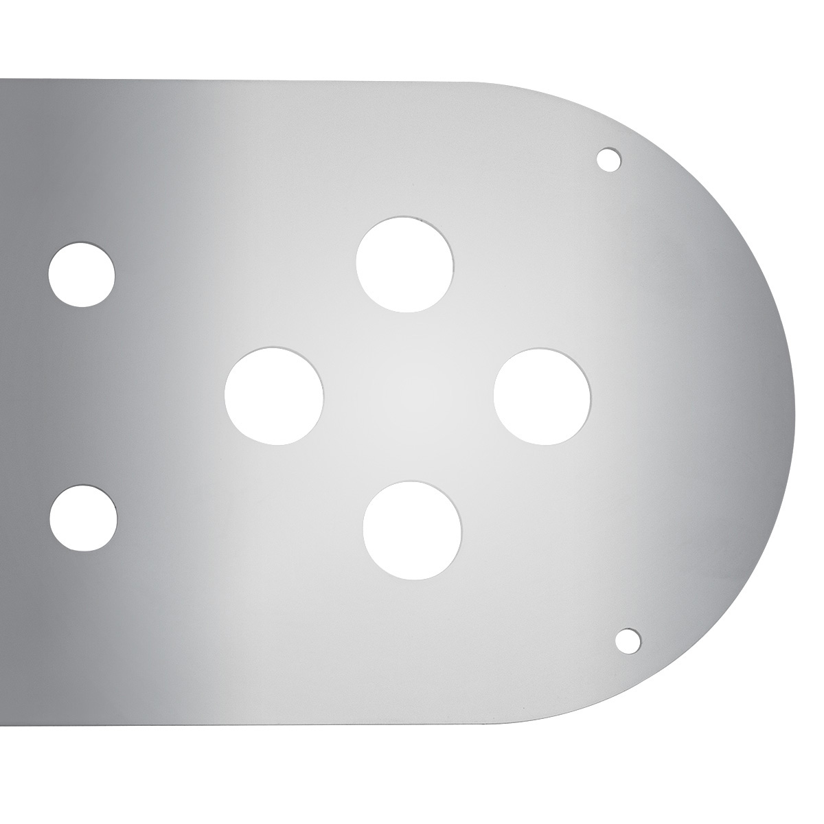 Stainless Steel Above Door Dome Light Plate With 8 x 3/4" Mini Light Cutouts For Kenworth & Peterbilt Trucks - Thumbnail 3