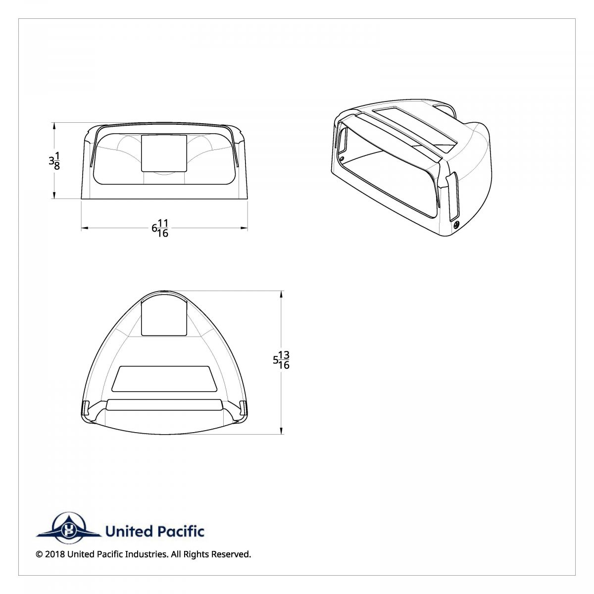 Turn Signal Cover With Double Side Windows & Visor For 1987-2007 Peterbilt 379/378/357 - Thumbnail 2