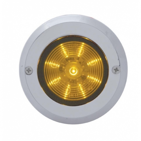 2" Chrome Plastic Mirror Light Bezel Without Visor - Thumbnail 2