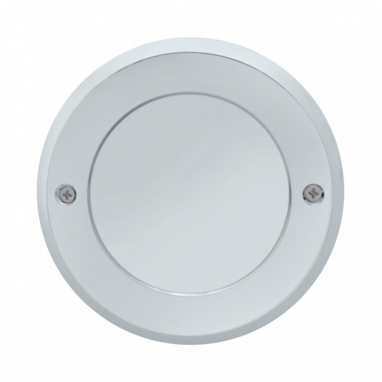 Chrome Plastic 2.5" Light Bezel With Mirror Lens