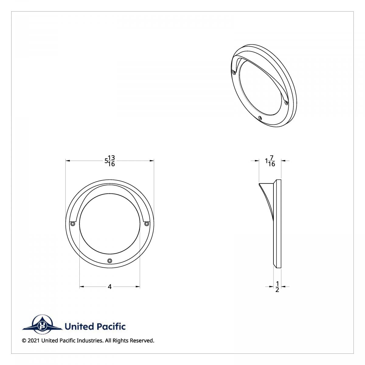 4" Mirror Bezel With Visor - Thumbnail 4