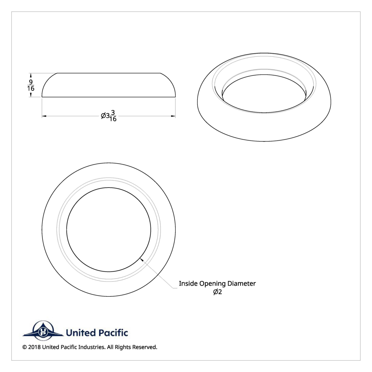 2" Chrome Twist-On Light Bezel - Vintage Design - Thumbnail 3