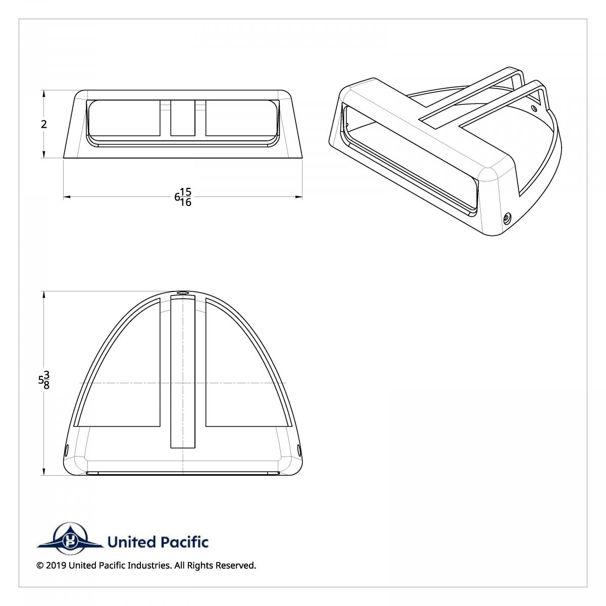 Low Profile Turn Signal Cover For United Pacific LED Low Profile Signal Light - Thumbnail 3