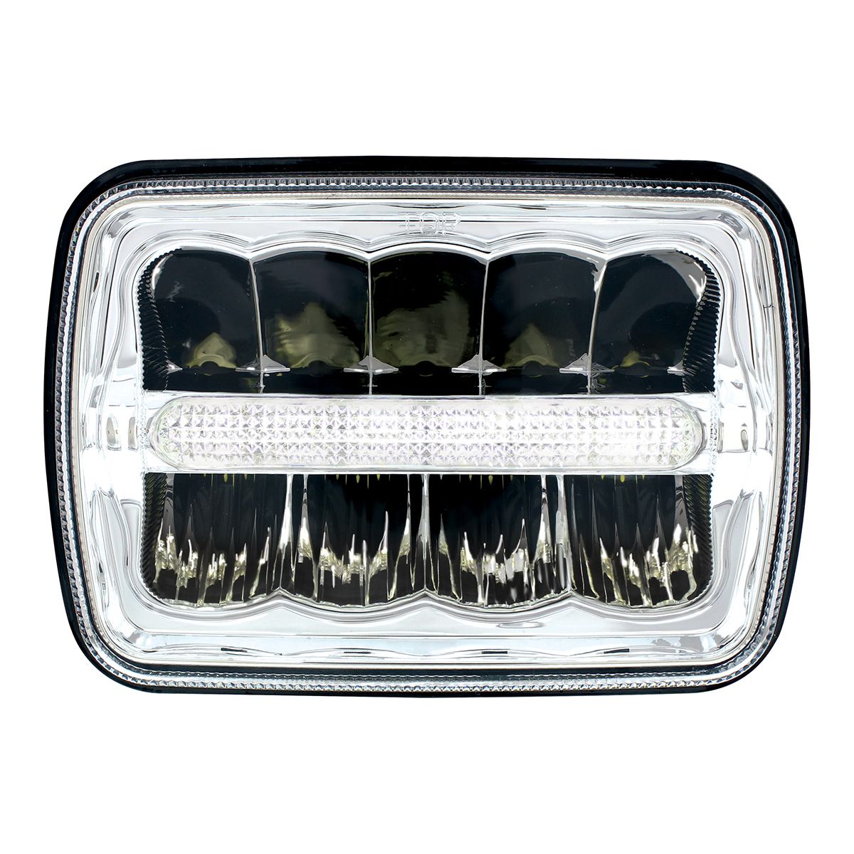 ULTRALIT - 9 High Power LED 5" X 7`" Rectangular Light With White Position Light Bar