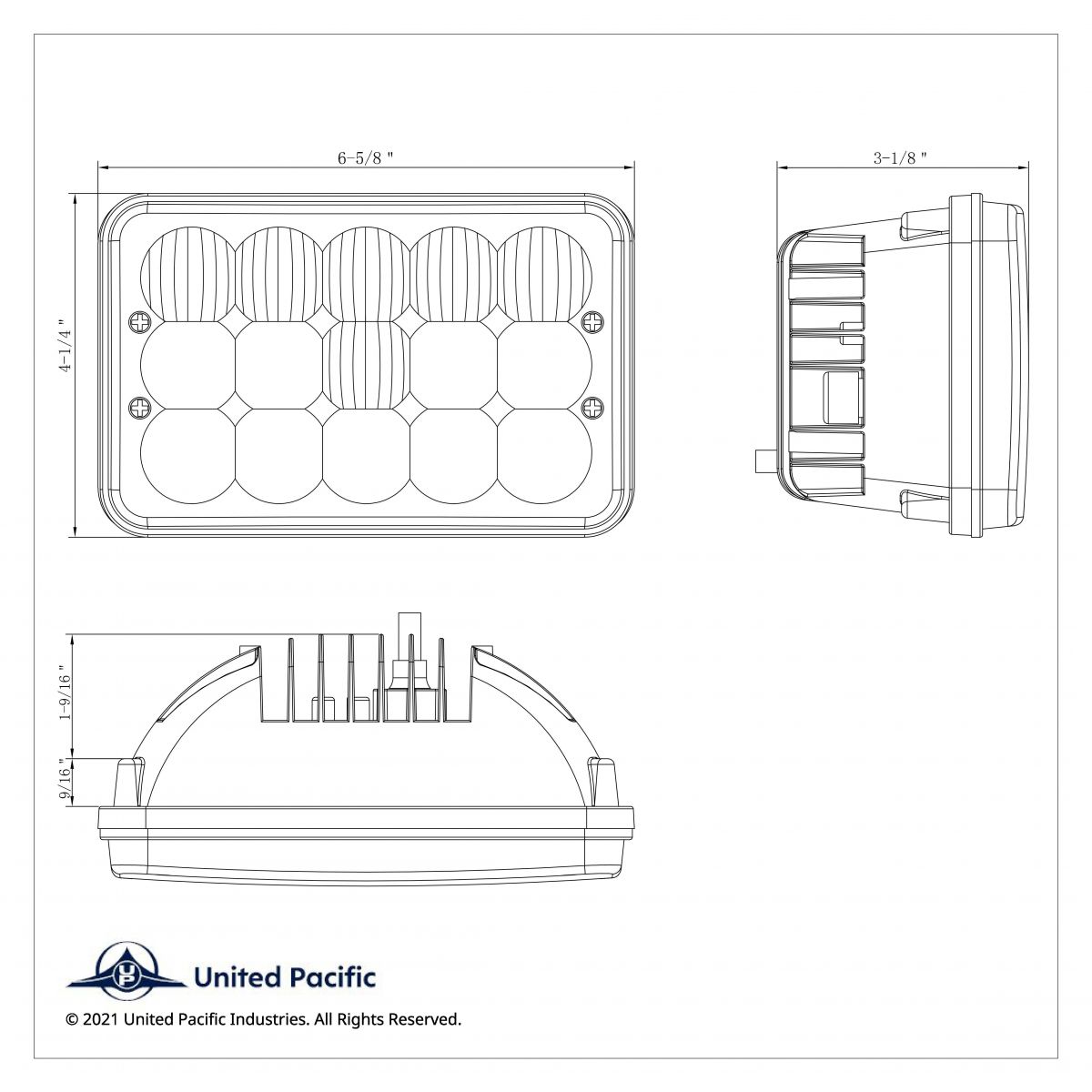 ULTRALIT - 15 High Power LED Projector Rectangular Light - Thumbnail 4
