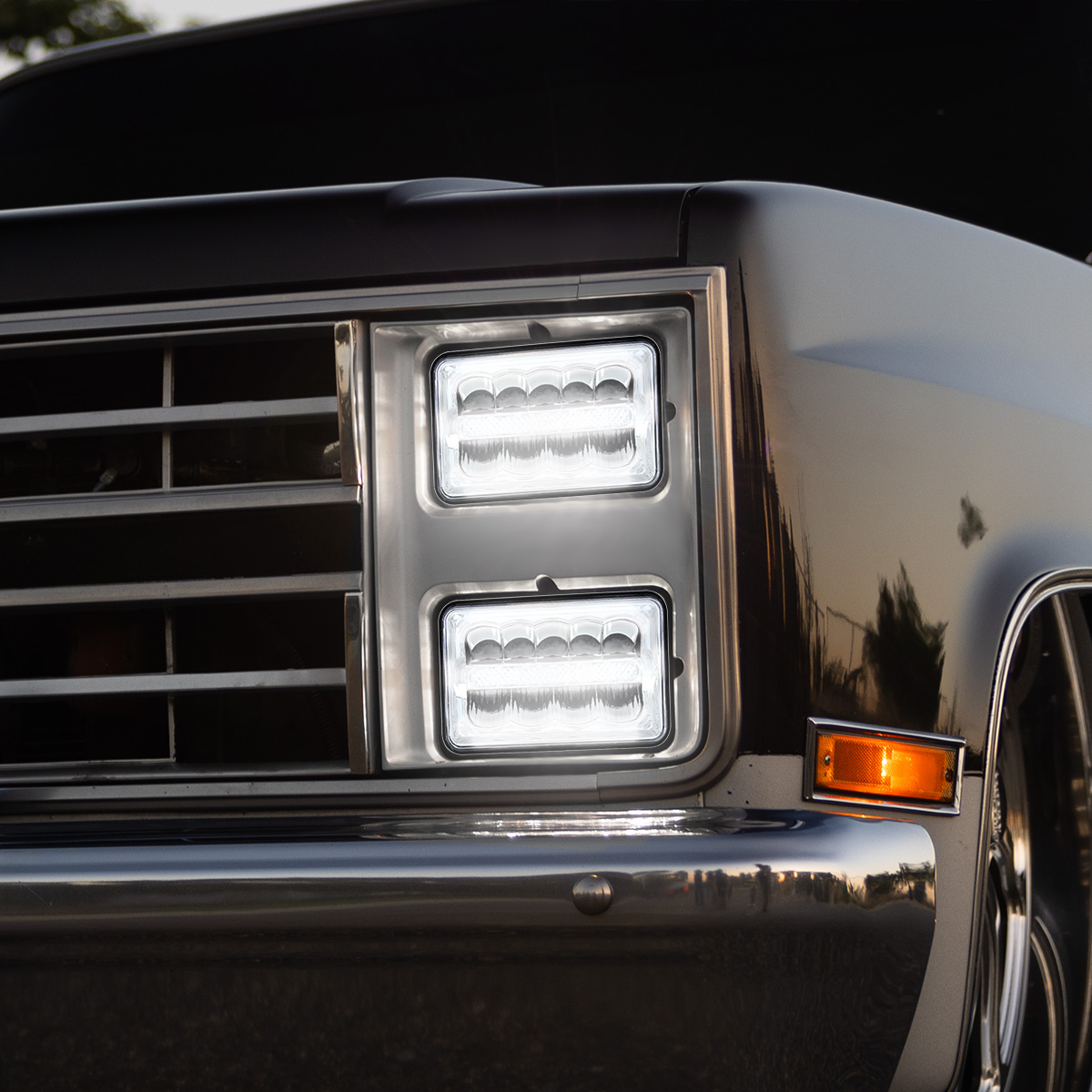 ULTRALIT - 9 High Power LED 4" X 6" Rectangular Light With White Position Light Bar - Thumbnail 4