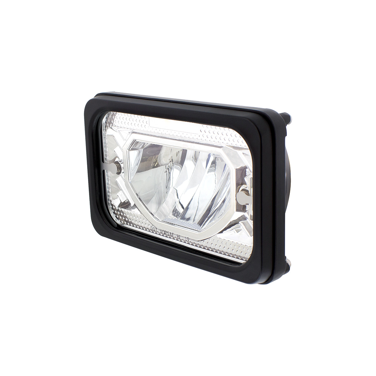 ULTRALIT - Heated 4" X 6" LED Headlight With Glass Lens & Aluminum Housing - Low Beam - Chrome - Thumbnail 3