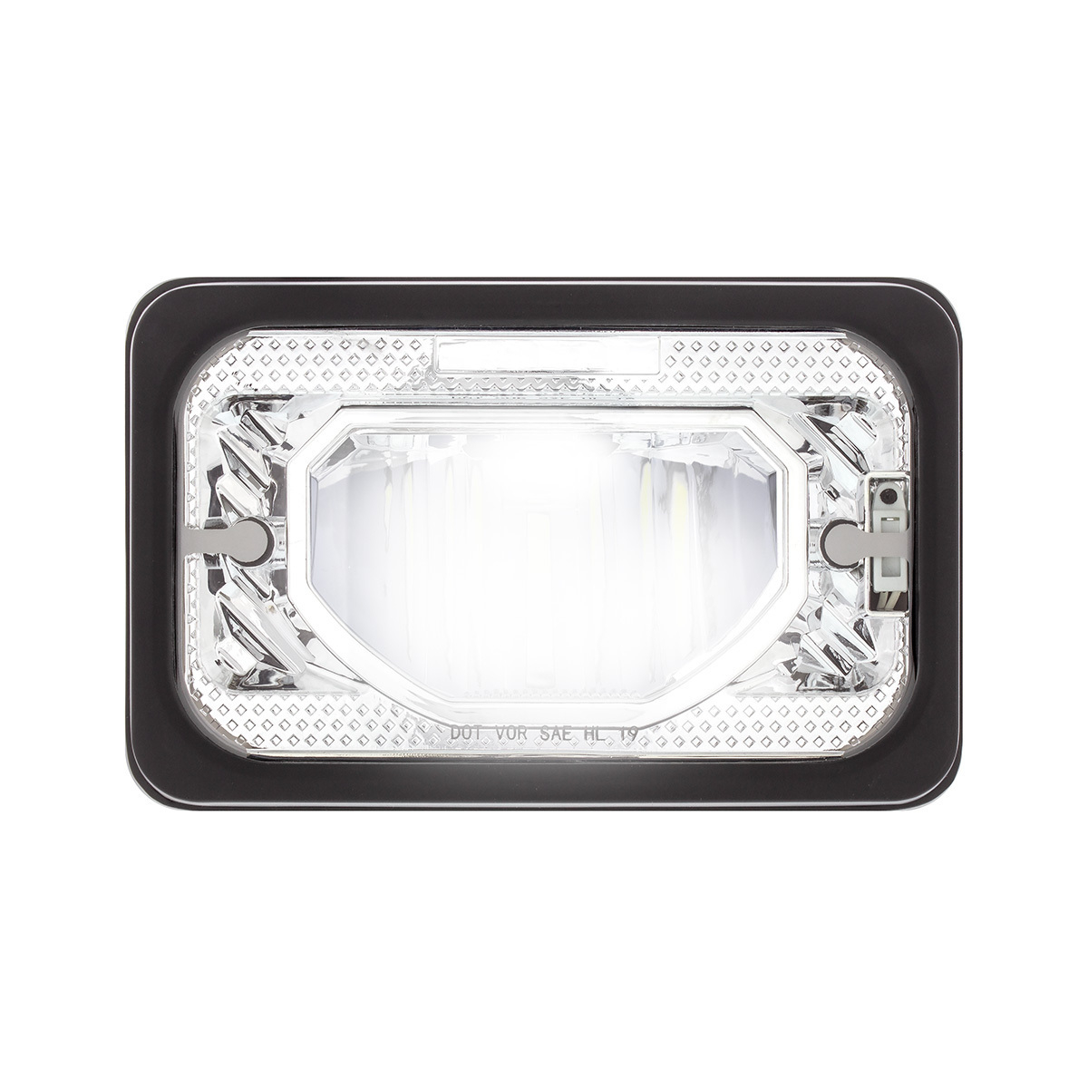 ULTRALIT - Heated 4" X 6" LED Headlight With Glass Lens & Aluminum Housing - Low Beam - Chrome - Thumbnail 9