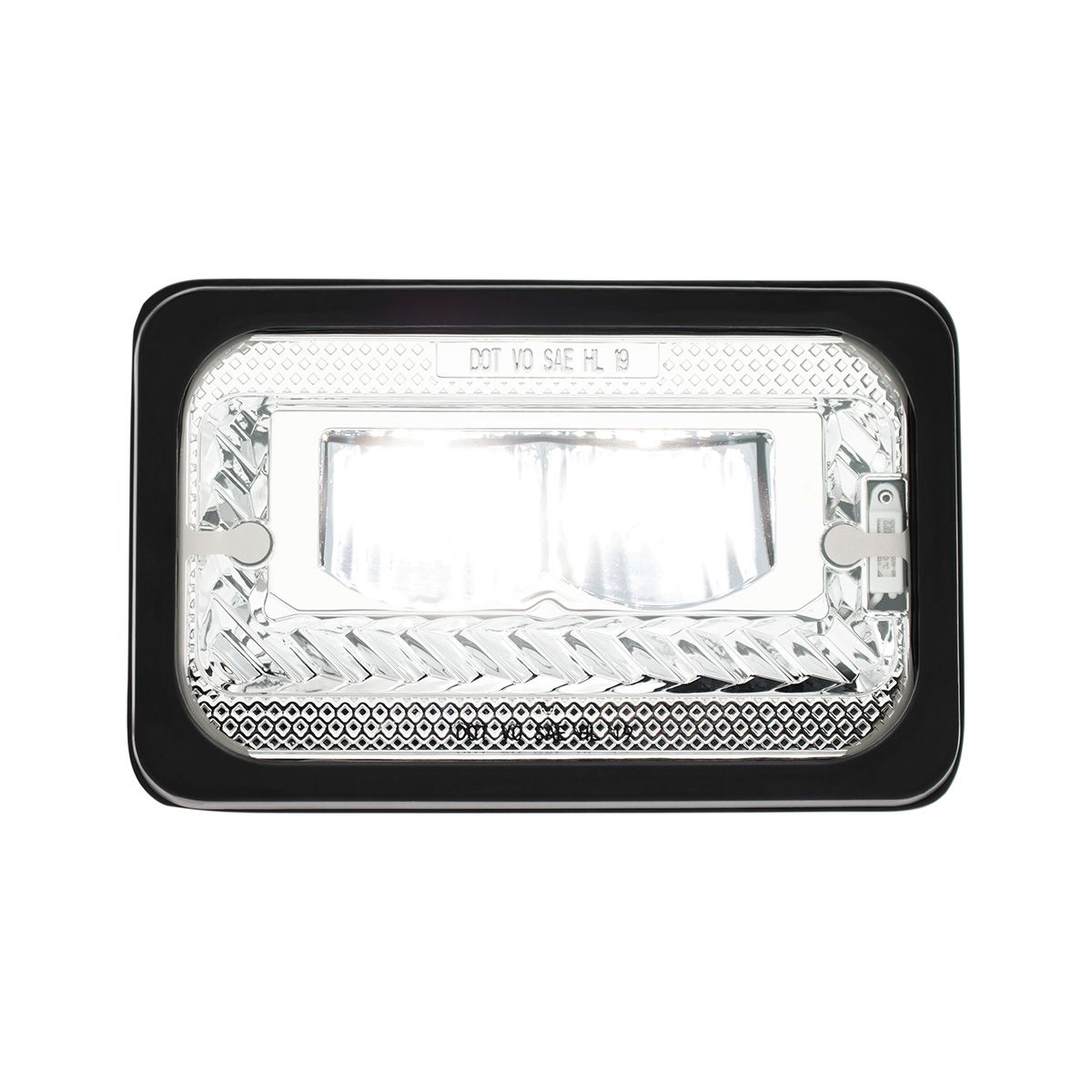 ULTRALIT - Heated 4" X 6" LED Headlight With Glass Lens & Aluminum Housing - High Beam - Chrome
