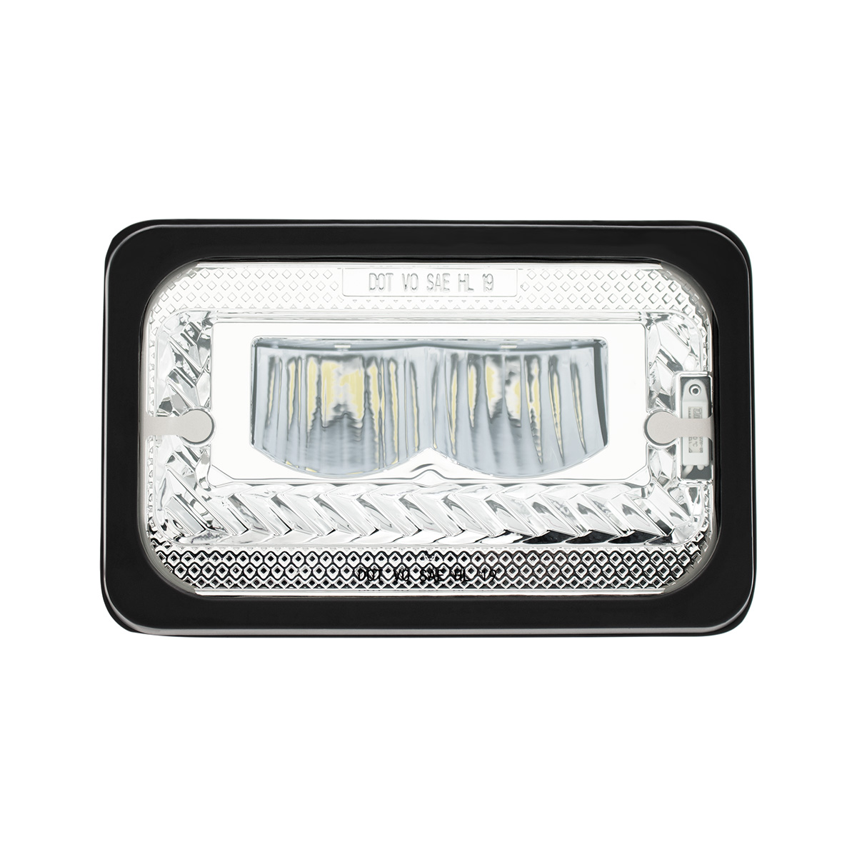 ULTRALIT - Heated 4" X 6" LED Headlight With Glass Lens & Aluminum Housing - High Beam - Chrome - Thumbnail 2