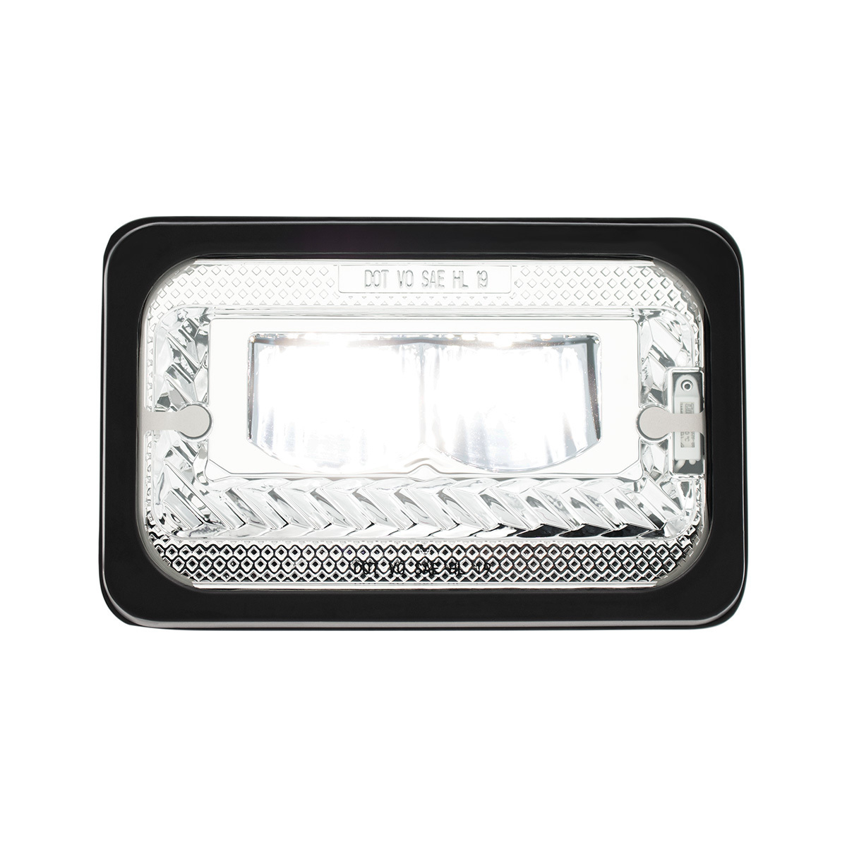 ULTRALIT - Heated 4" X 6" LED Headlight With Glass Lens & Aluminum Housing - High Beam - Chrome - Thumbnail 11