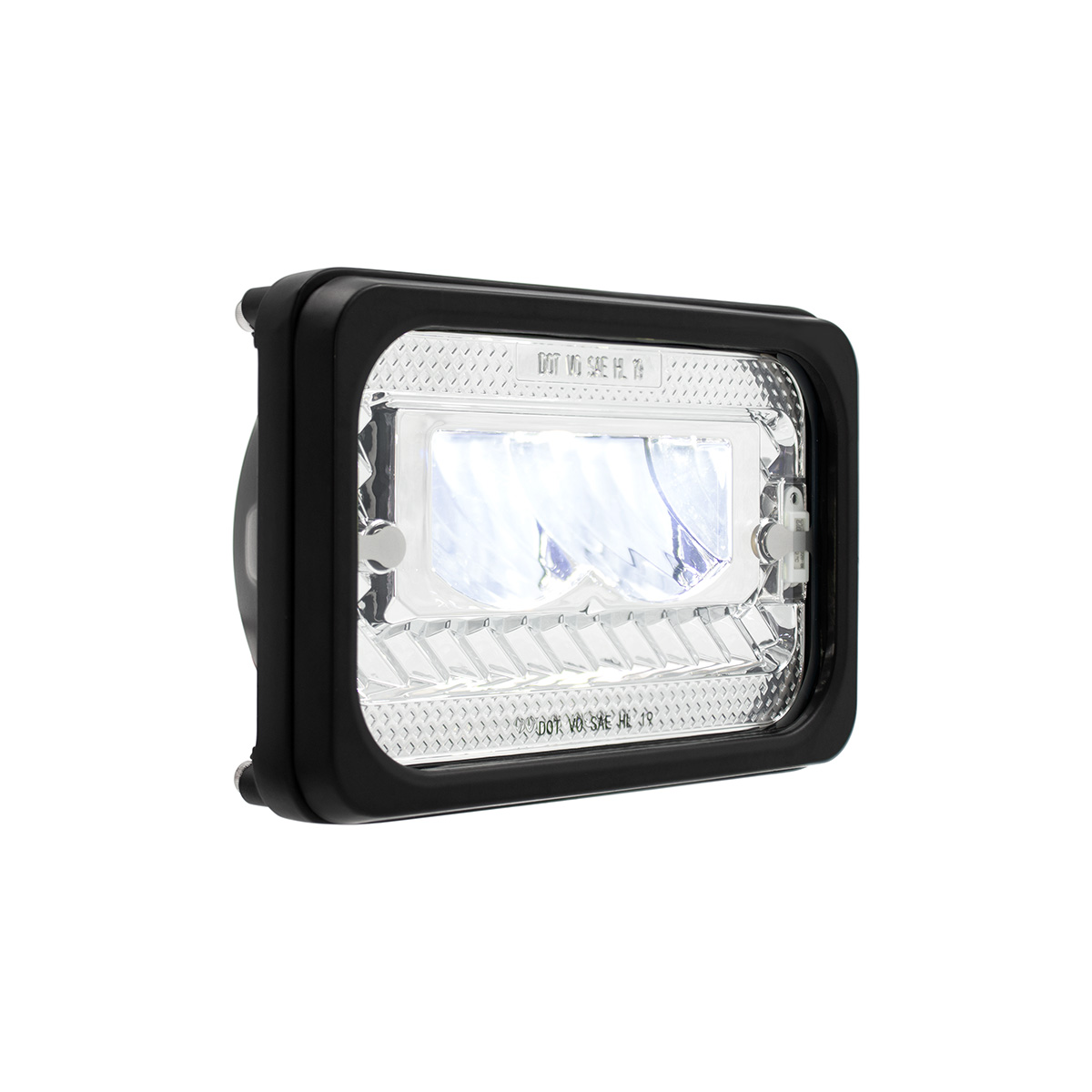 ULTRALIT - Heated 4" X 6" LED Headlight With Glass Lens & Aluminum Housing - High Beam - Chrome - Thumbnail 3