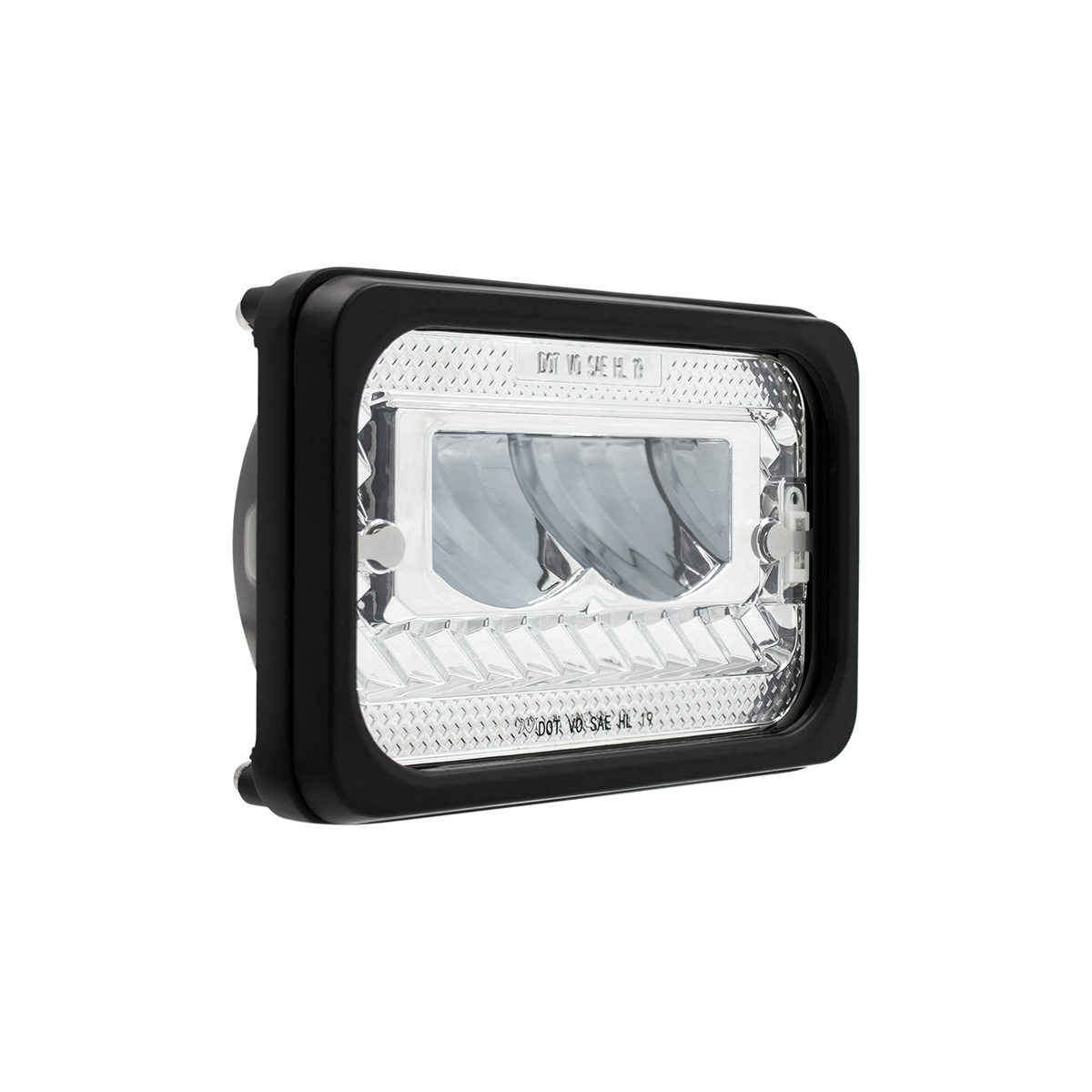 ULTRALIT - Heated 4" X 6" LED Headlight With Glass Lens & Aluminum Housing - High Beam - Chrome - Thumbnail 4