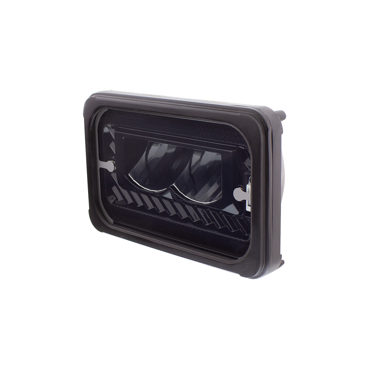 ULTRALIT - Heated 4" X 6" LED Headlight With Glass Lens & Aluminum Housing - High Beam - Black - Thumbnail 3