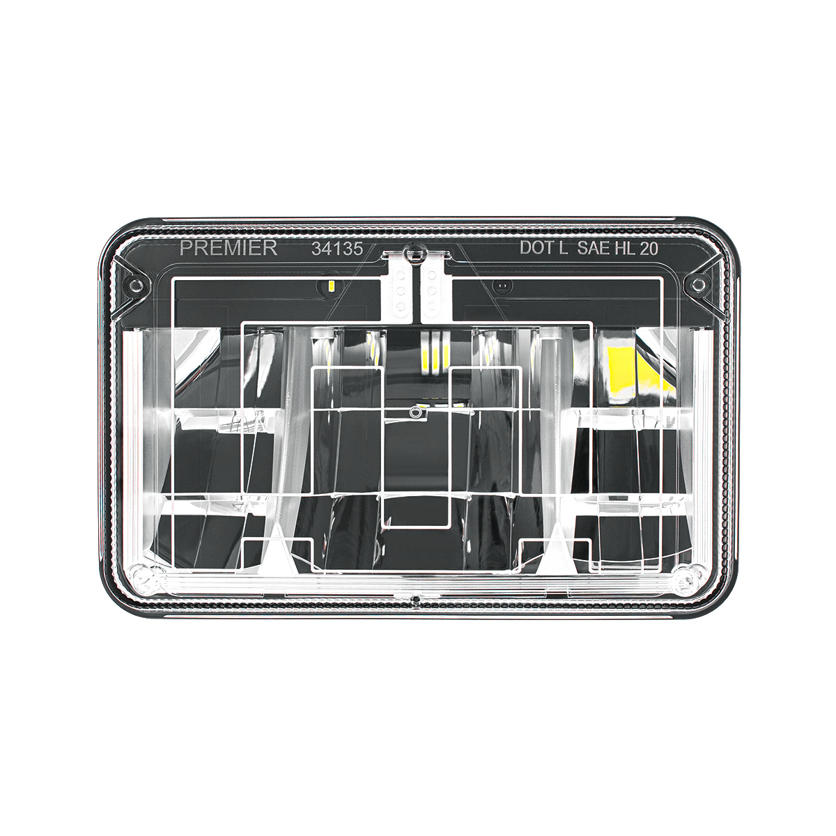 ULTRALIT - Heated 4" X 6" LED Headlight With Polycarbonate Lens & Housing - Low Beam - Thumbnail 2