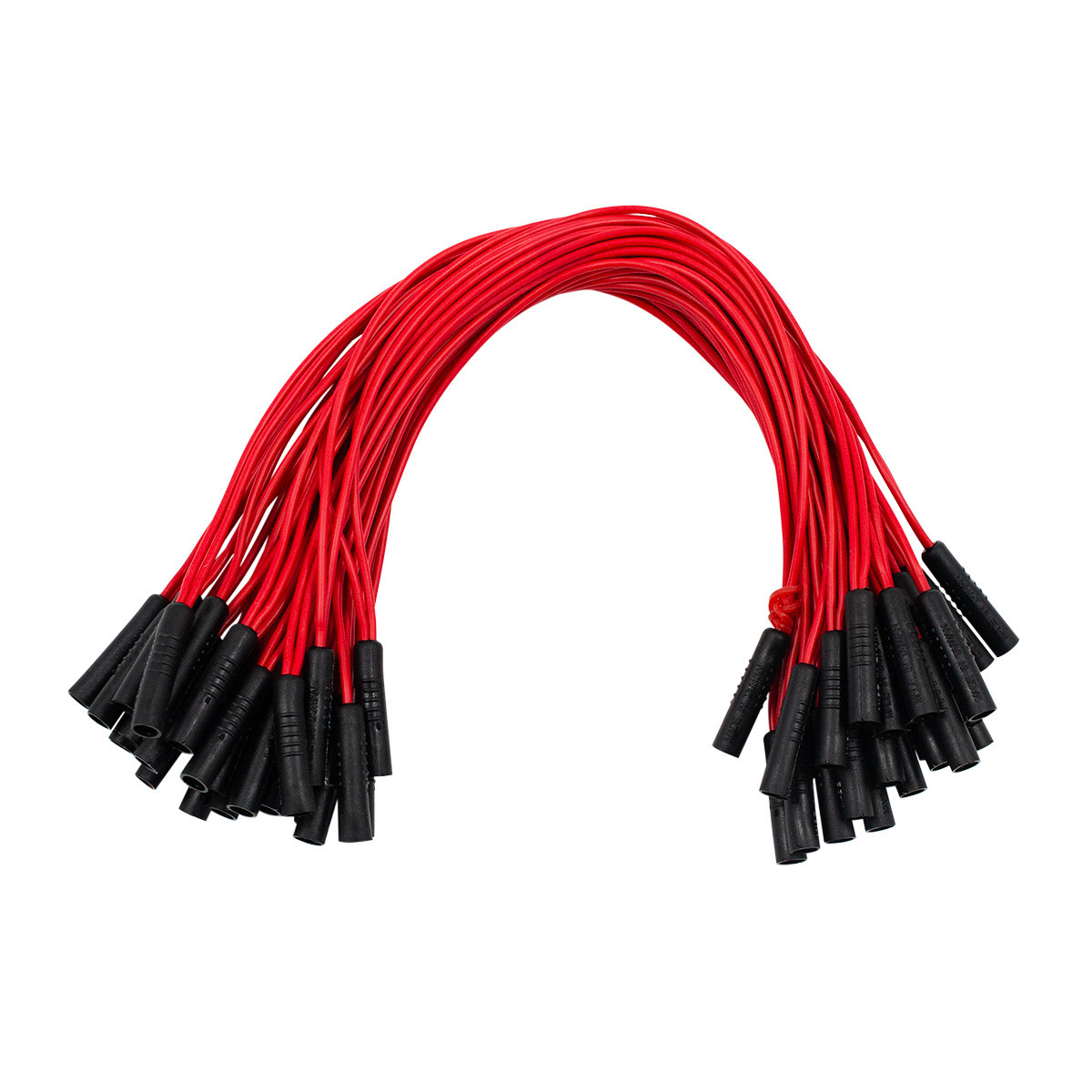 0.180" Female Plug Red Wire Harness With 50 Plugs-12" Lead (Bulk) - Thumbnail 4