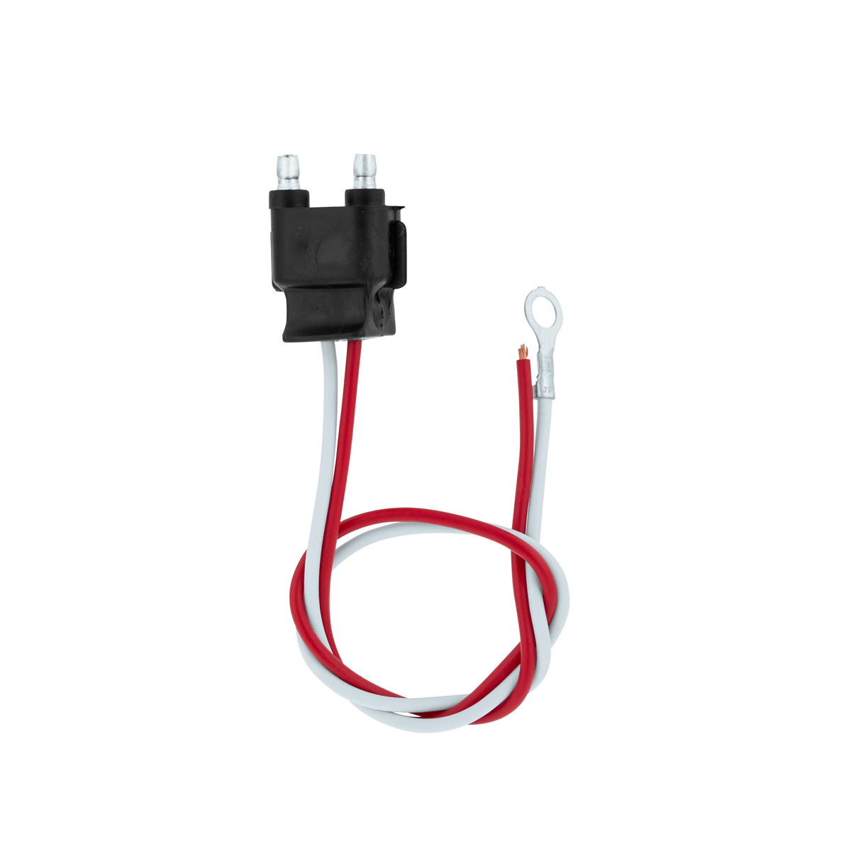 2 Wire Pigtail With 2 Prong Straight Plug - 12" Lead (Retail) - Thumbnail 3