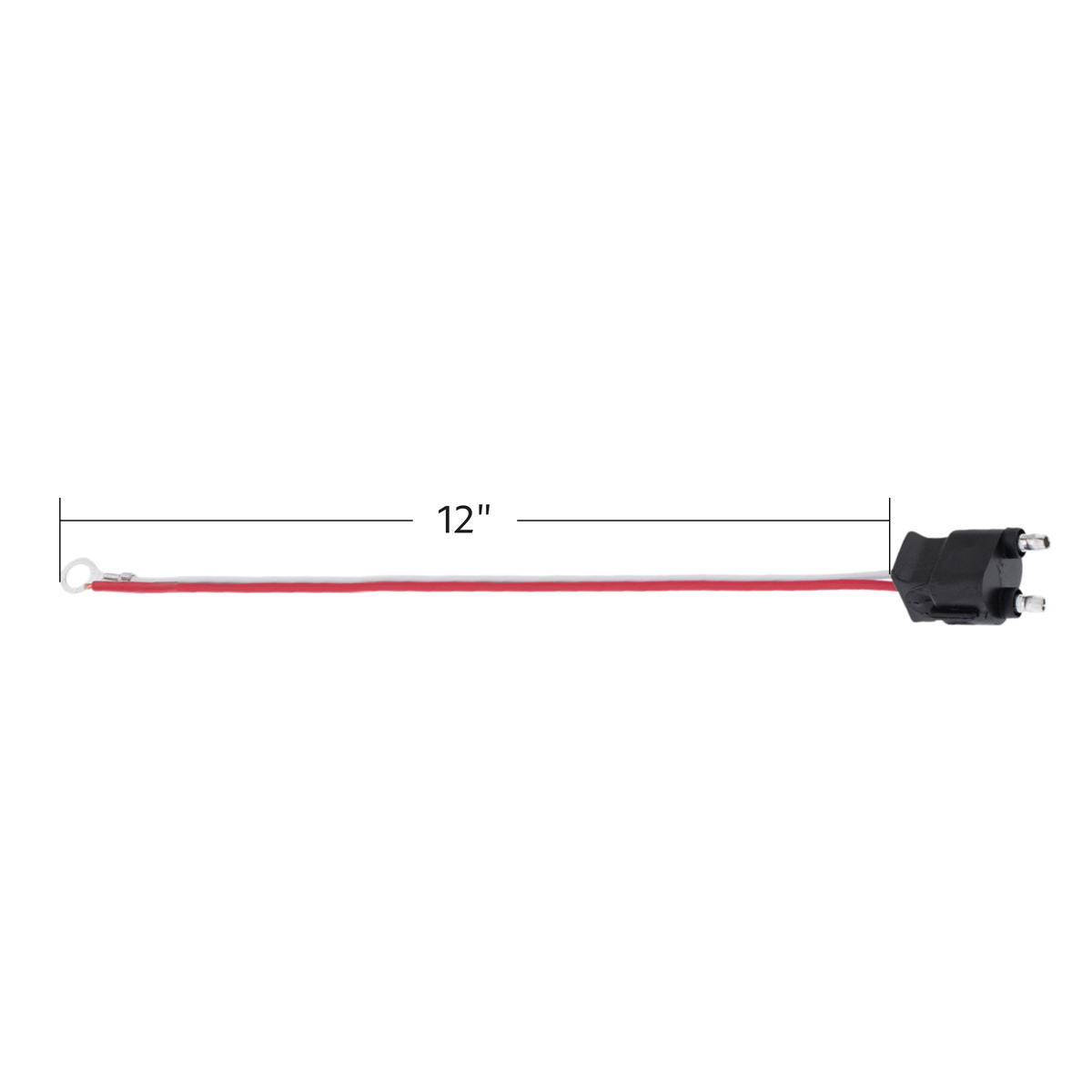2 Wire Pigtail With 2 Prong Straight Plug - 12" Lead (Retail) - Thumbnail 5