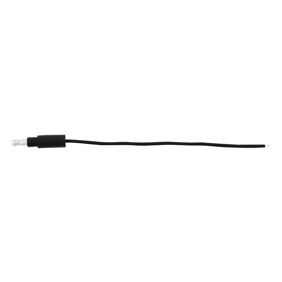 6" Single Lead Wire With .180 Bullet Termination & Stripped End - Black