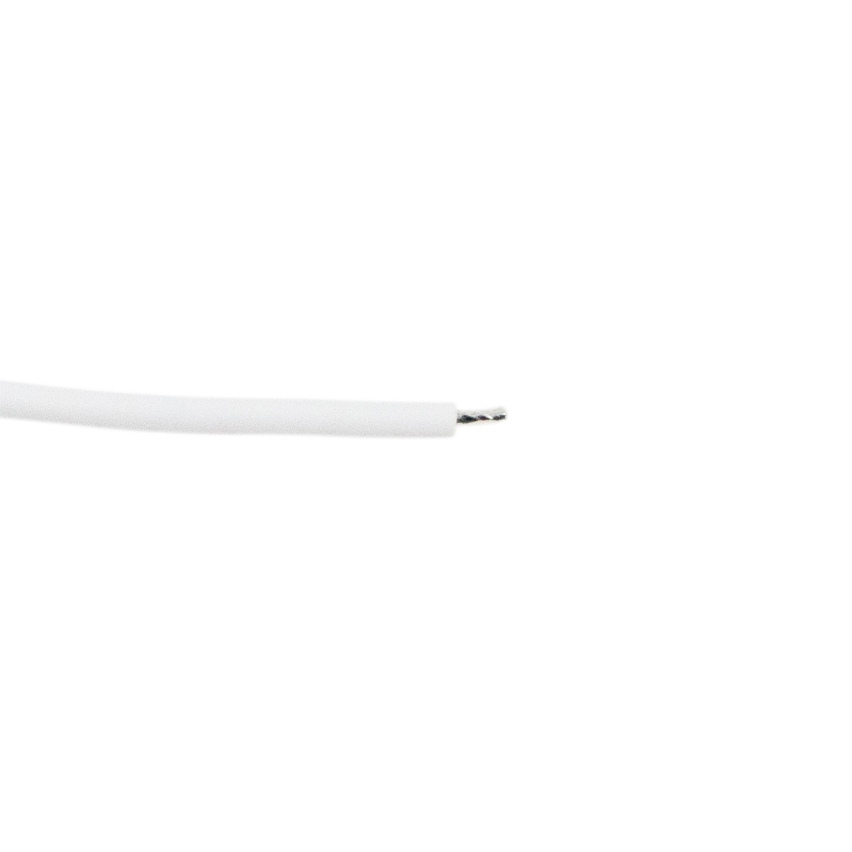 6" Single Lead Wire With .180 Bullet Termination & Stripped End - White - Thumbnail 4