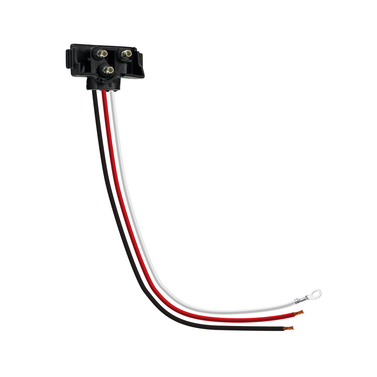 3 Wire Pigtail With 3 Prong Right Angle Plug - 12" Lead (Retail) - Thumbnail 3