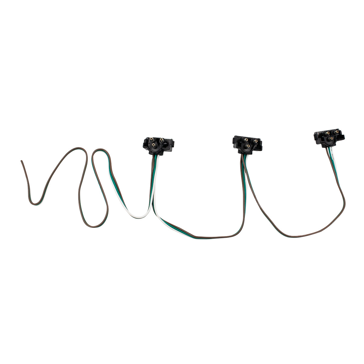 3 Prong Right Angle Plug Wiring Harness With 3 Plugs - 12" Lead (Bulk) - Thumbnail 2