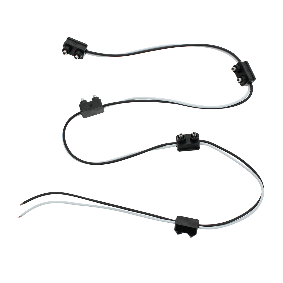 2-Prong Plug Wiring Harness With 6" Lead Between Plugs - 5 Plugs - Thumbnail 4