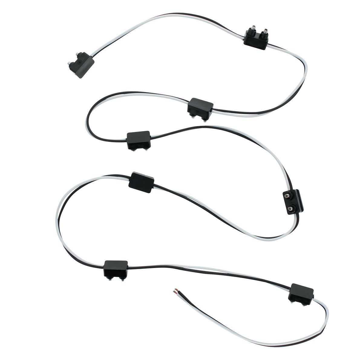 2-Prong Plug Wiring Harness With 6" Lead Between Plugs - 8 Plugs