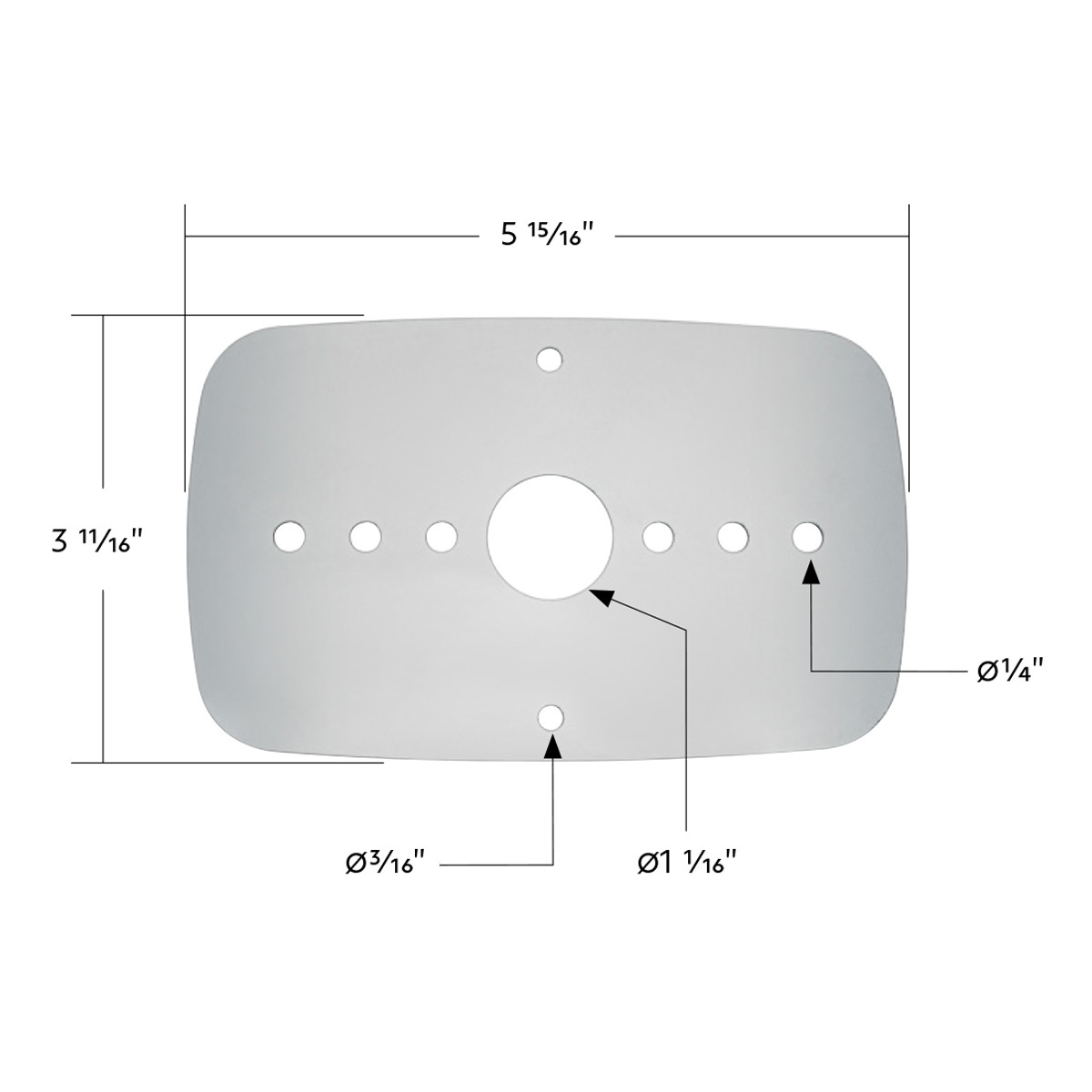 304 Stainless Steel Turn Signal Light Plate For 2008-2017 Freightliner Cascadia - Thumbnail 3