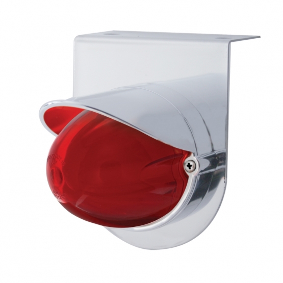 Stainless Light Bracket With 9 LED Dual Function Watermelon GloLight & Visor - Red LED/Red Lens - Thumbnail 2