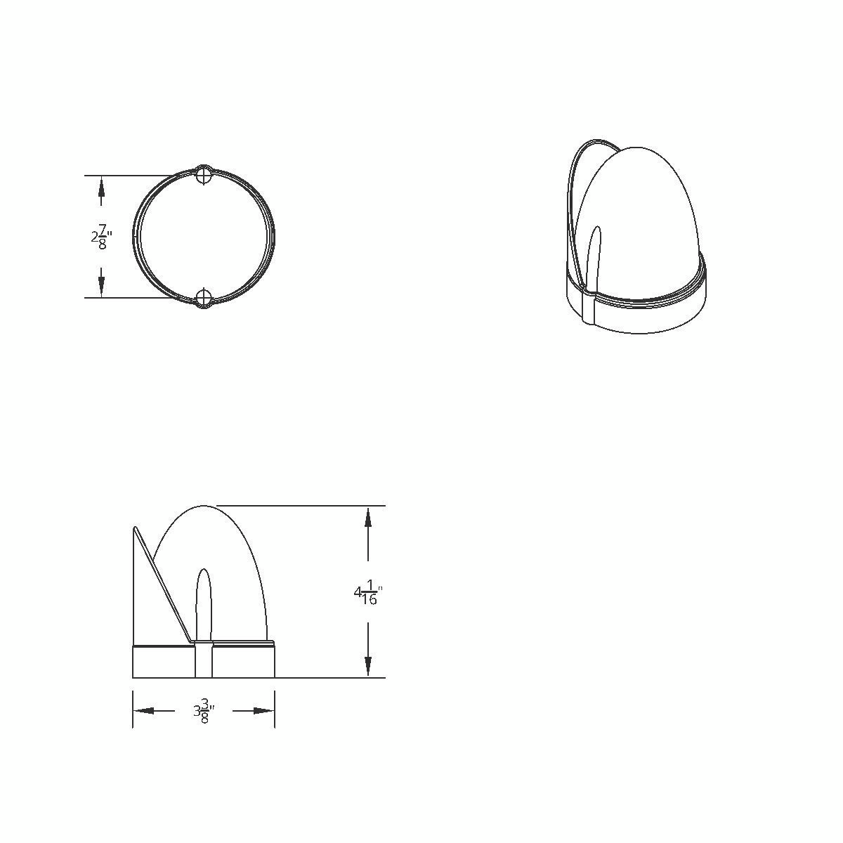 9 LED Dual Function GloLight Watermelon Grakon 1000 Flush Mount Kit With Visor - Amber LED/Clear Lens - Thumbnail 3