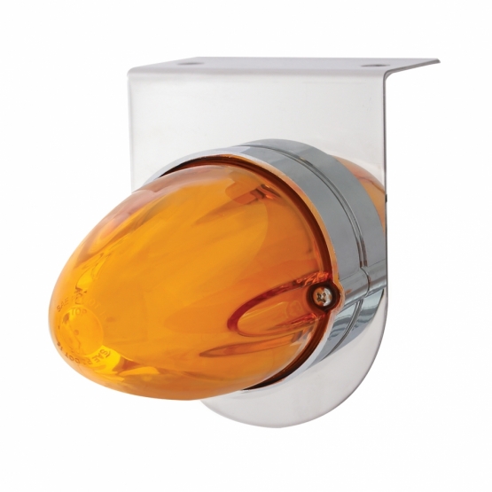 SS Bracket With 9 LED Dual Function Watermelon GloLight -Amber LED/Amber Lens - Thumbnail 2